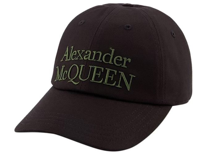 Casquette Stacked - Alexander McQueen - Coton - Noir  ref.1228632